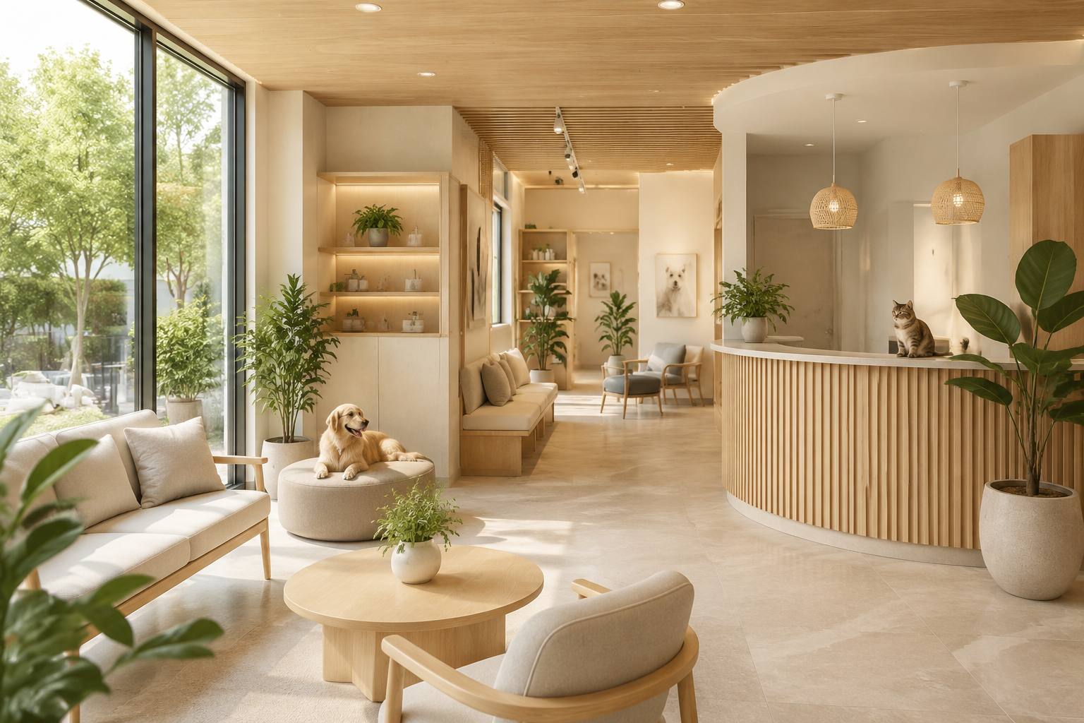 The bright, welcoming CuraCell clinic reception
