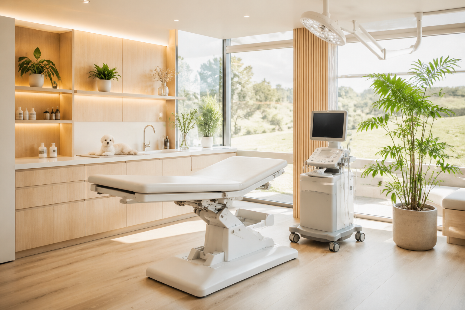 CuraCell flagship clinic interior — bright, calm treatment room
